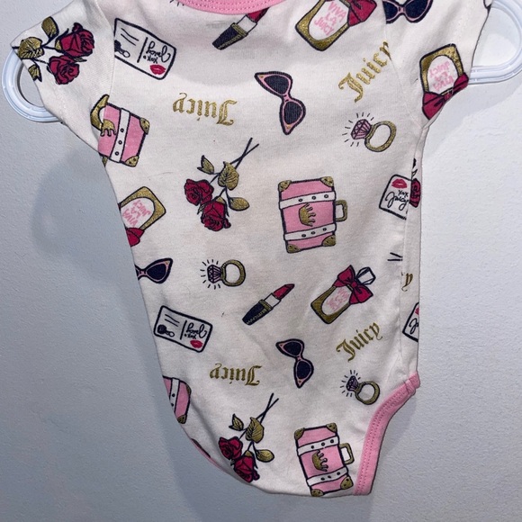 5/$15 Juicy Couture Baby Onesie with Pink Trim - Picture 4 of 4